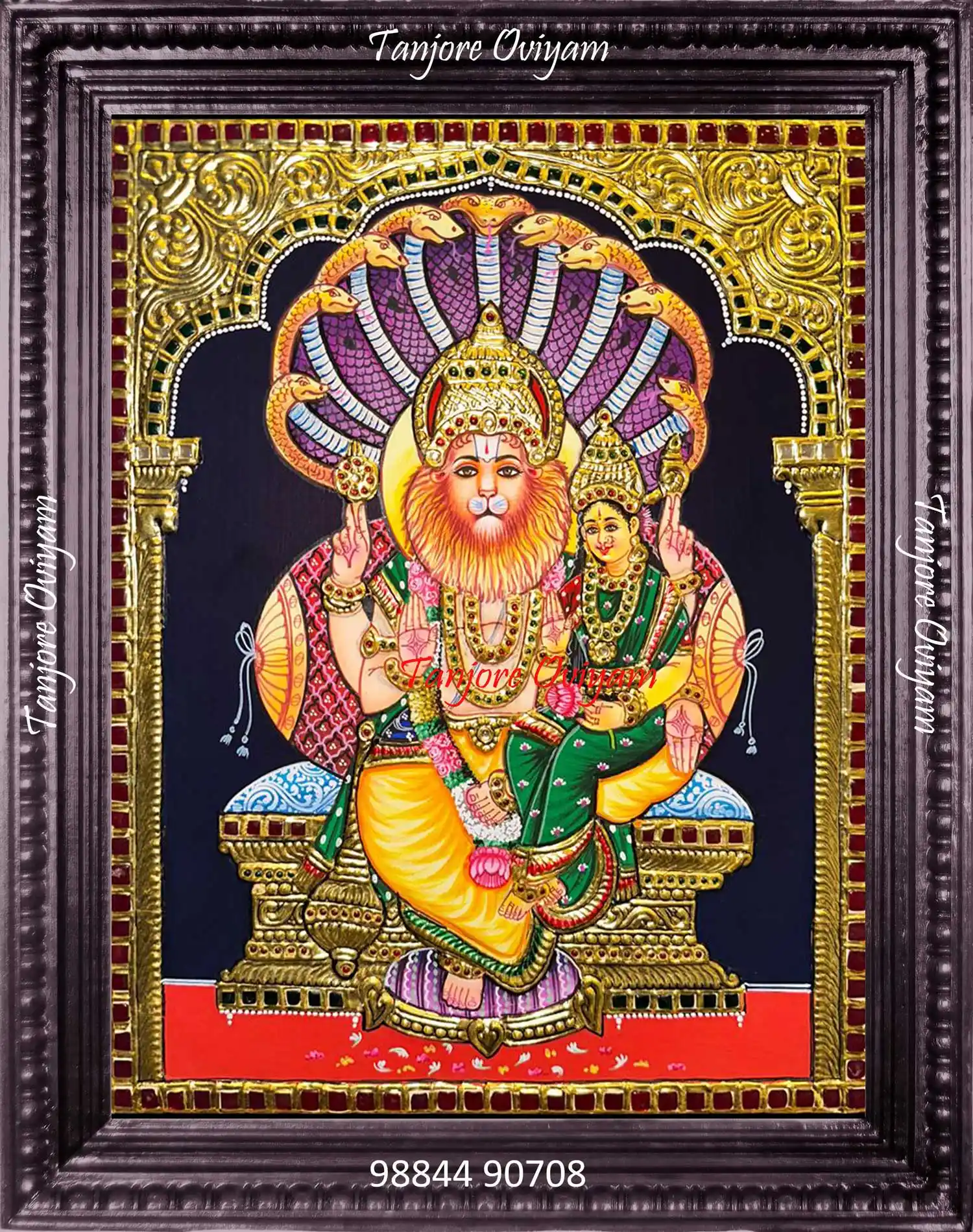 Tanjore Painting Lakshmi Narasimha